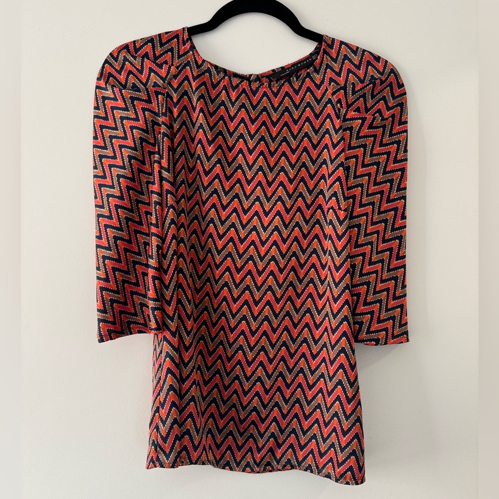 Zara Chevron Patterned Top - image 1